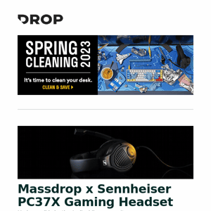 Massdrop x Sennheiser PC37X Gaming Headset, Drop Expression Series Shinai Keyboard, Kanto SUB8V Subwoofer and more...