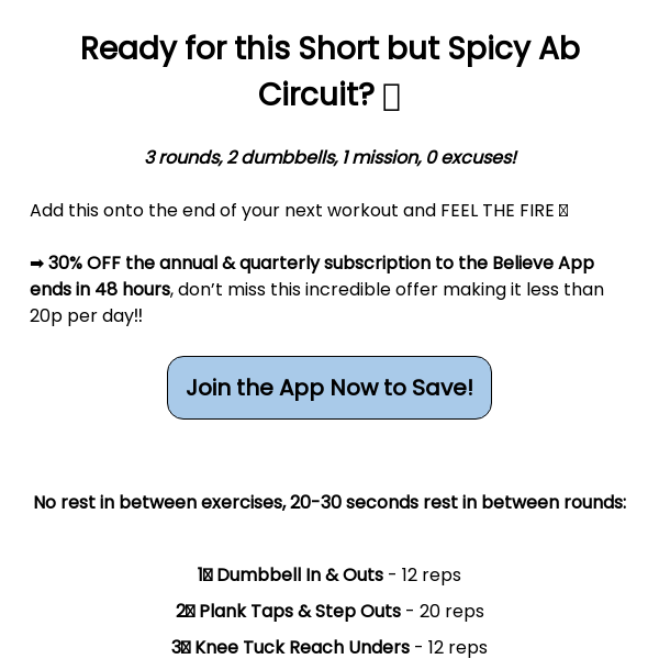 15 Min Ab Circuit 🌶