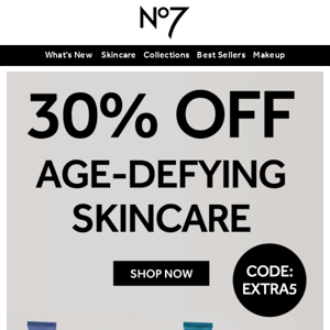 Save 30% off Age-Defying Skincare!