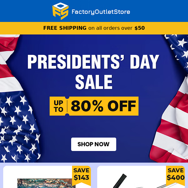 President's Day Sale - Up to 80% OFF