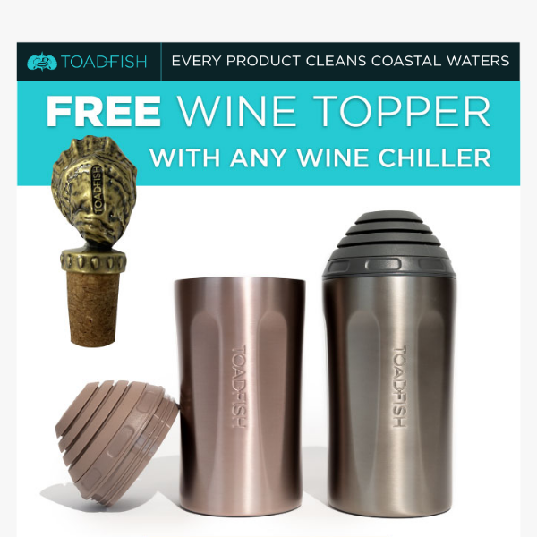 FREE oyster wine topper with any wine chiller!