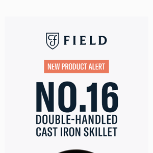 No.16 Double-Handled Field Company Cast Iron Skillet