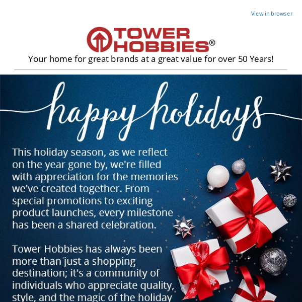 Tower Hobbies' 2023 Last-Minute Holiday Deals