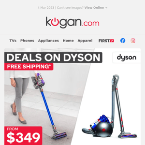 Dyson V7 Advanced Origin Cordless Vacuum $349 (Don’t Pay $599 Elsewhere) Plus Free Shipping^!