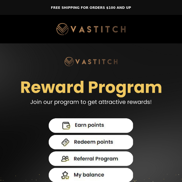 Be Rewarded! Join the rewards program!