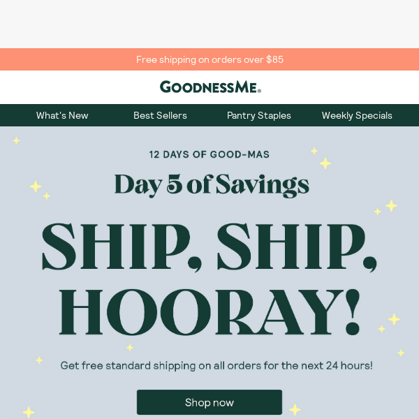 Day 5 of Good-mas: Free Shipping