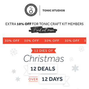 ♥ Tonic Studios USA, DAY 8! 30% OFF today's die deal! ♥
