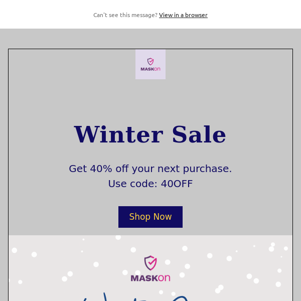 40% Off Winter Sale
