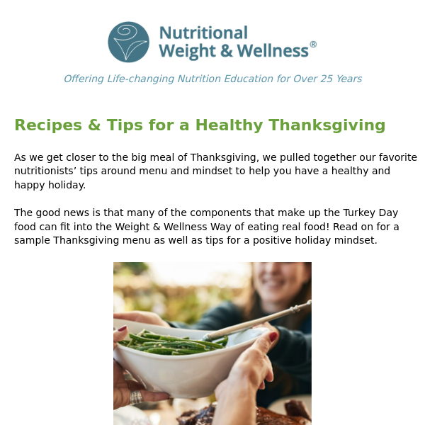 Six Recipes for a Healthy Thanksgiving 🦃