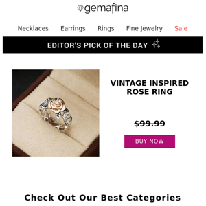 Editor's Pick: Vintage Inspired Rose Ring