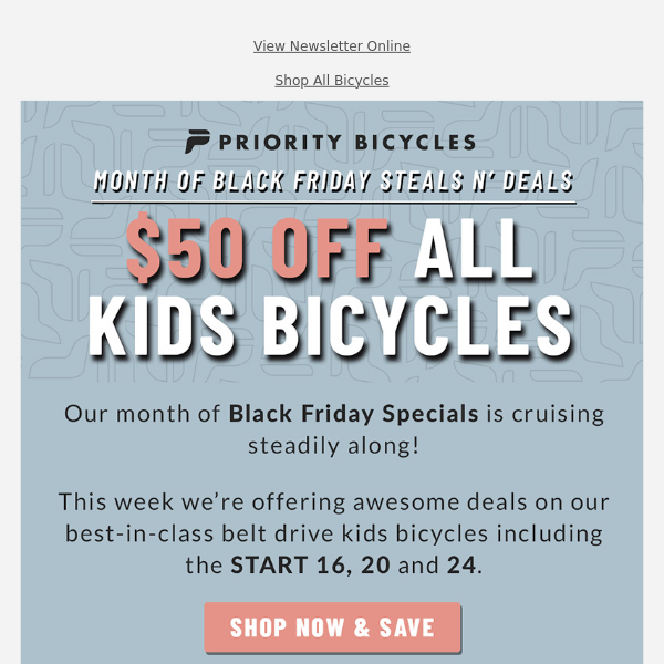 $50-OFF All Kids Bicycles! 🚲