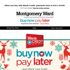 Get Buy Now, Pay Later Gifts with Wards Credit