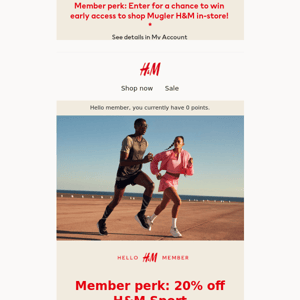 20% off H&M Sport = #goals