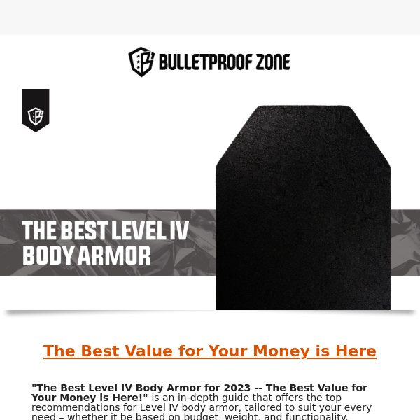 🛡️ Level Up Your Protection with the Best Level IV Body Armor for 2023!