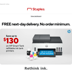 You've gotta see these HP Smart Tank printers! Save up to $130.
