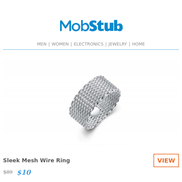 HURRRRYYY: Sleek Mesh Wire Ring - 89% OFF!