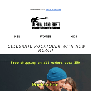 ⚡ Rocktober Sale: 20% Off Band Tees & Hoodies ⚡
