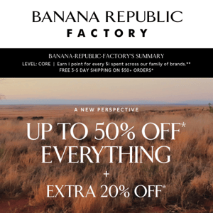 Up to 50% off everything you need for a long weekend