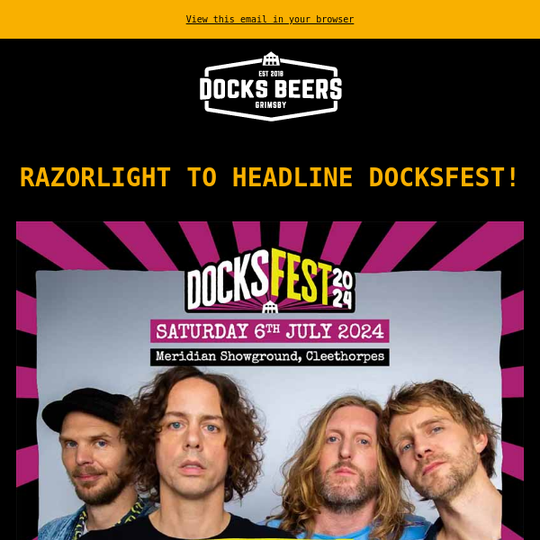 🤩Razorlight Added to DocksFest 2024 Lineup!