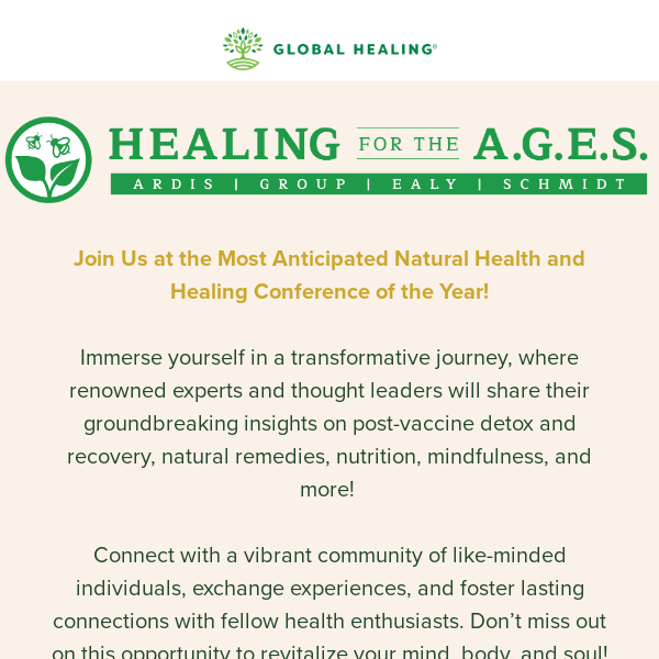 Join Us at the Most Anticipated Natural Health and Healing Conference of the Year!