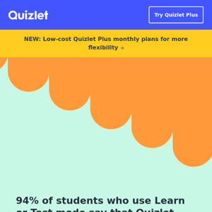 Get better results with the Quizlet Plus premium study modes
