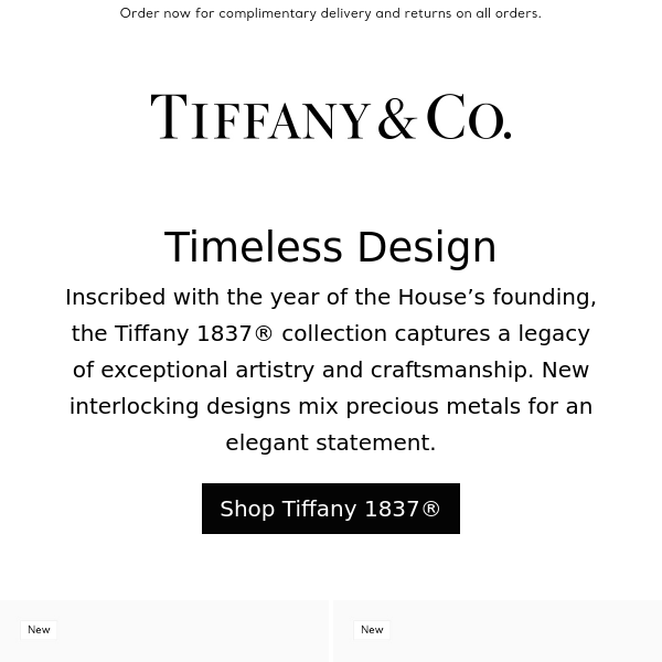 Discover the Minimalist Tiffany 1837® Collection