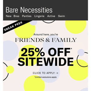 Early Access: Friends & Family 25% Off Swimwear