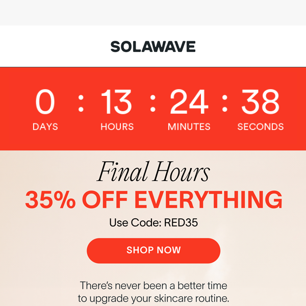 Final Hours: Sitewide Savings End at Midnight