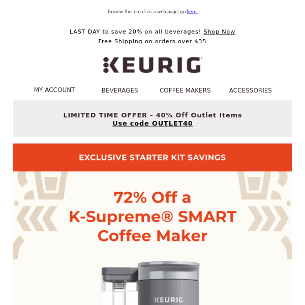 TWO DAYS LEFT! | Save 72% on a K-Supreme® SMART coffee maker