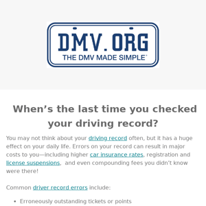 Are hidden errors on your driving record costing you? 