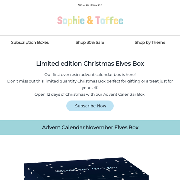 🎄 Resin Advent Calendar Elves Box - 12 days of Christmas to open!