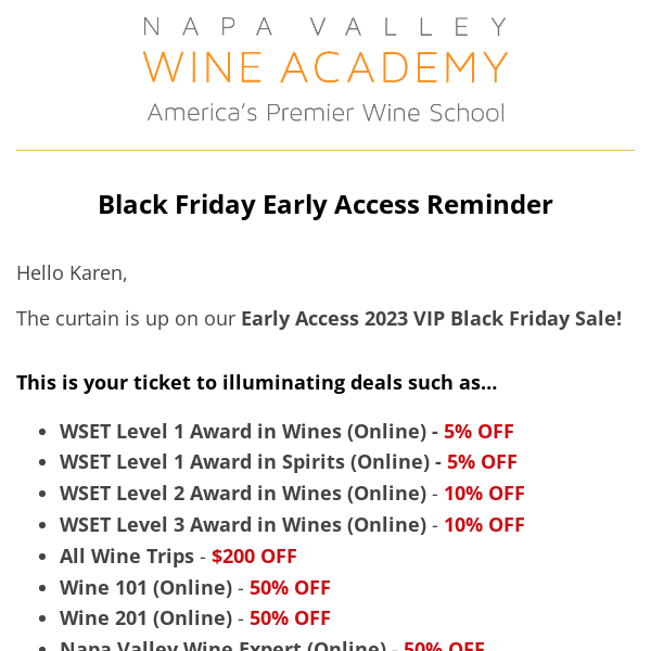 Reminder: Early Access 2023 VIP Black Friday Sale is Now!