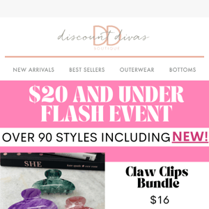 ⚡$20 & under FLASH Event!⚡