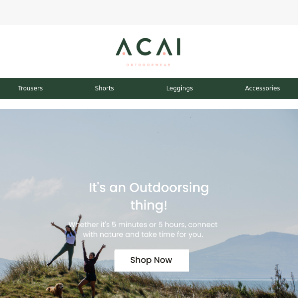 Get Outdoorsing this Mental Health Awareness Week - Acai Activewear