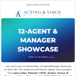  You're Invited: 12-Agent Showcase!