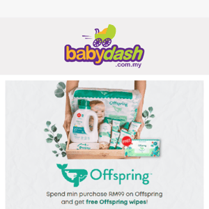 Get Offspring baby wipes for free 🌿