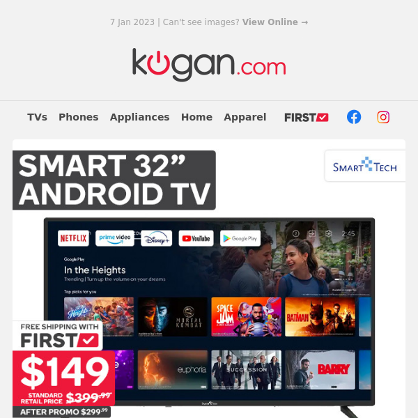 📺 Smart 32" Android TV Just $149 (Rising to $299.99) - Hurry, Offer Must End Tuesday!