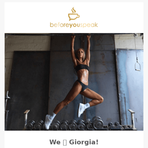 Meet Giorgia Tigani! 🏋️‍♀️☕