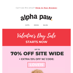 Alpha Paw, Valentine's Day Sale Starts Now! ❤️
