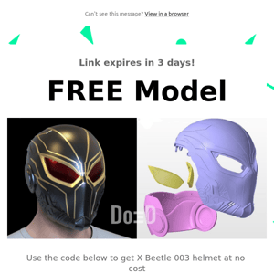 😮 FREE 3D model for you!