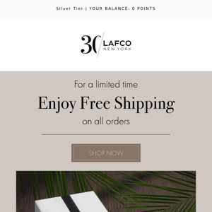 Enjoy free shipping on all orders!