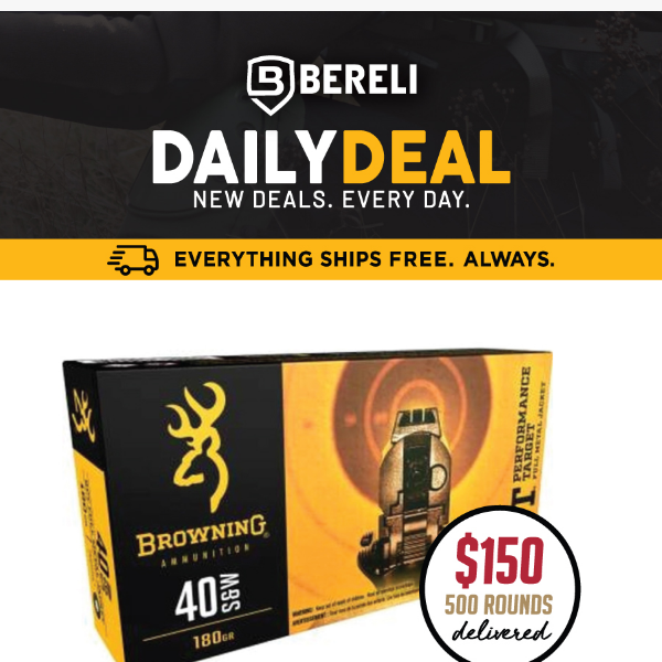 Daily Deal 😱 This is Amazing! Browning 40 S&W FMJ On Sale 🏷️