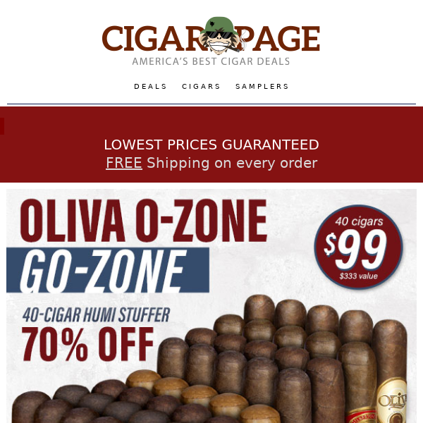 All cigars. All discounted.