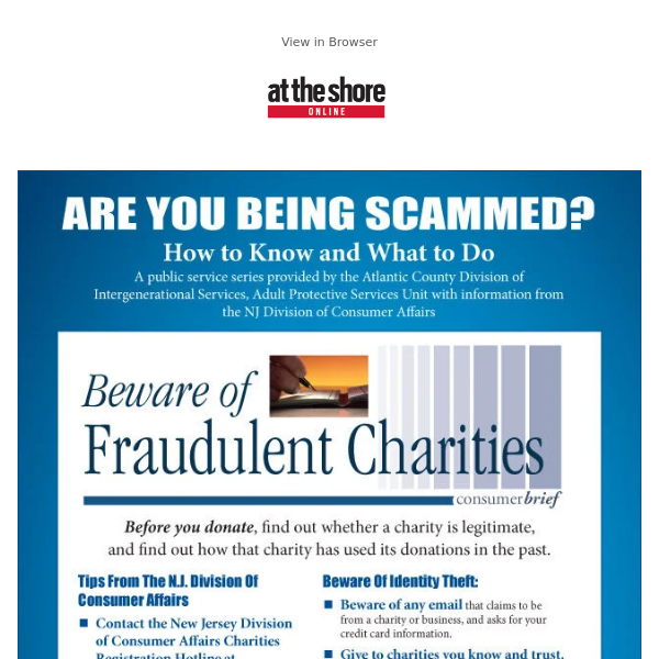 ADV: Are You Being Scammed? Beware of Fraudulent Charities