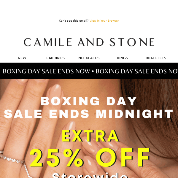 ❗Boxing Day 25% OFF Sitewide Sale Ends Now