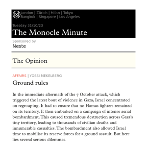 The Monocle Minute – Tuesday 31 October 2023