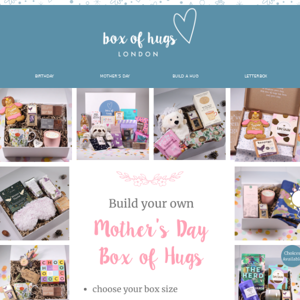 Build your own Mother's Day Box of Hugs  🎁