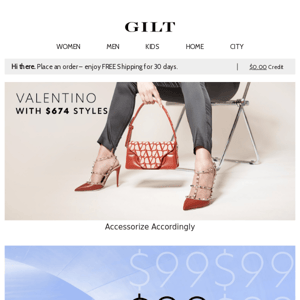 Valentino With $674 Styles | Now All $99: 24 Hours Only