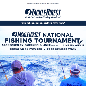 Starts Tomorrow! TackleDirect National Fishing Tournament!