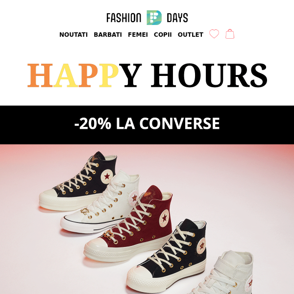 20% LA CONVERSE | HAPPY HOURS - Fashion Days